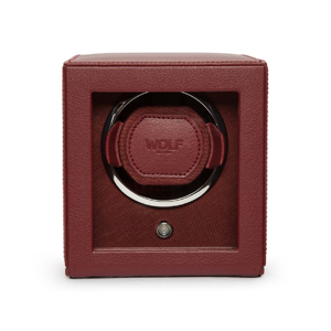 Wolf Cub Single Watch Winder Bordeaux Vegan Leather