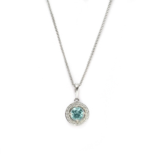 Beards Aquamarine & Diamond Pendant