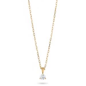 Beards 18ct Yellow Gold 3-Claw Diamond Pendant