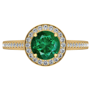 Beards Emerald & Diamond Halo Ring