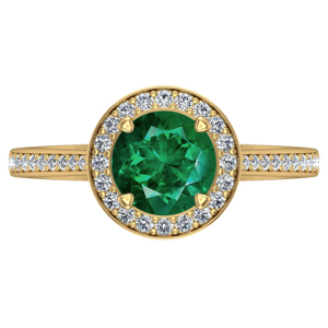 Beards Emerald & Diamond Halo Ring
