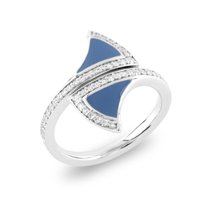 Beards Éventail Fan Diamond Ring, Ultramarine Blue