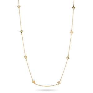 Beards Éventail Long Necklace 18ct Yellow Gold & Diamond