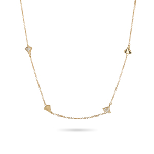 Beards Éventail Short Necklace 18ct Yellow Gold & Diamond