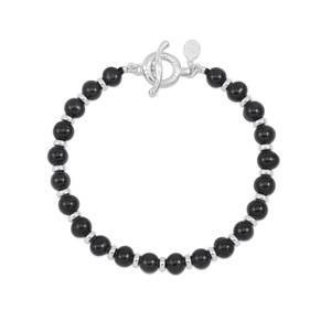 Dower & Hall Men's Black Pearl Halo Bracelet