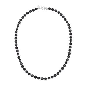 Dower & Hall Men's Black Pearl Halo Necklace