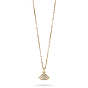 Beards Éventail Reversible Pendant 18ct Yellow Gold & Diamond