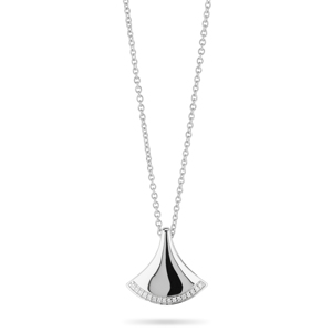 BEARDS ÉVENTAIL SILVER & DIAMOND LARGE FAN PENDANT