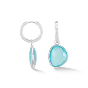 Dower & Hall Chalcedony Pebble Huggie Hoops