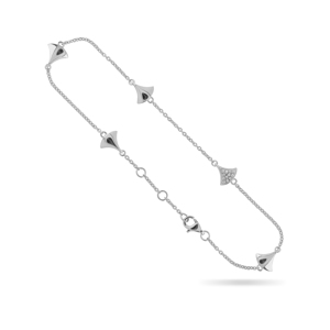 BEARDS ÉVENTAIL BRACELET SILVER & DIAMOND