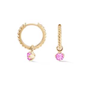 Dower & Hall Pink Tourmaline Orissa Hoops