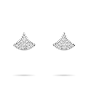 BEARDS ÉVENTAIL EARRINGS SILVER & DIAMOND