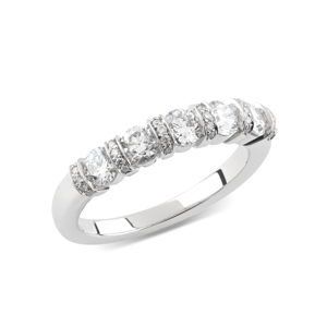 Beards Platinum 5 Stone Diamond Ring