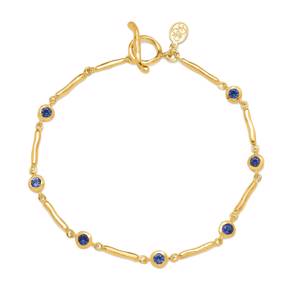 Dower & Hall Blue Sapphire Dewdrops Link Bracelet