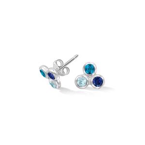 Dower & Hall 'Blues' Array Trio Studs
