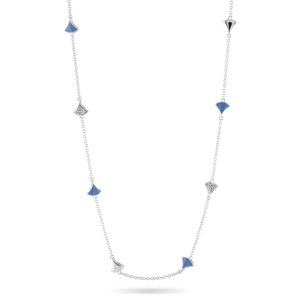 Beards Éventail Fan Necklace, Ultramarine Blue