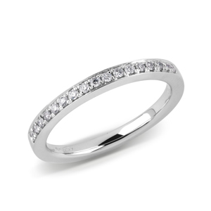BEARDS Platinum Diamond Half Eternity Ring