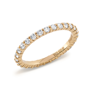 Beards 18ct Yellow Gold Shared Claw Diamond Eternity Ring