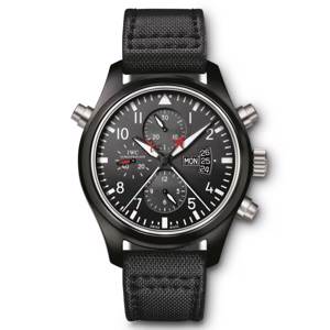 PRE-OWNED IWC PILOT'S WATCH DOUBLE CHRONOGRAPH EDITION TOP GUN
